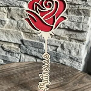 Rose en bois