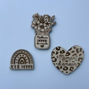💖 Magnet “Maman” en bois 💖