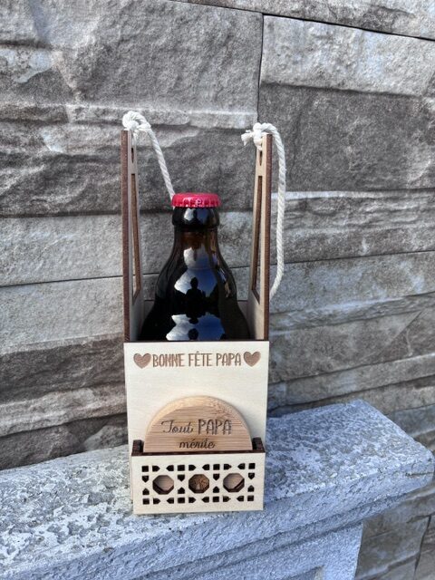 Support bière + décapsuleur